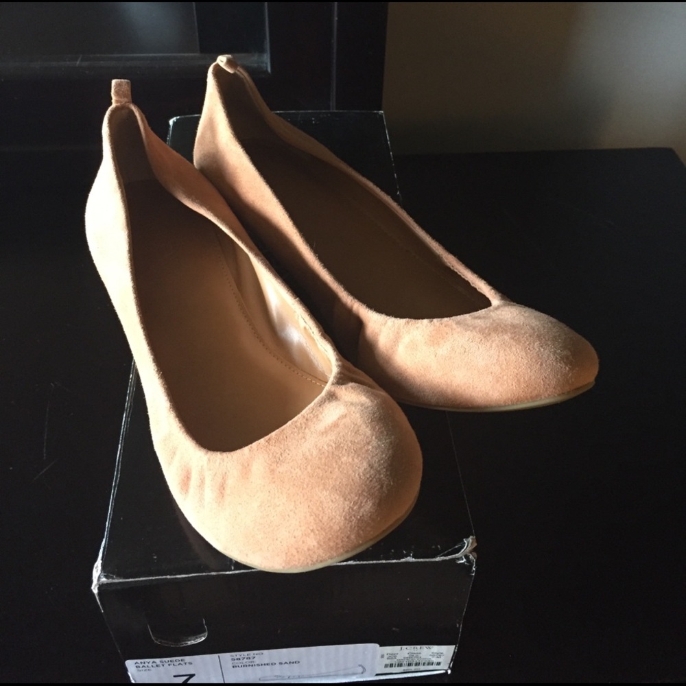 JCrew suede Anya Ballet Flats