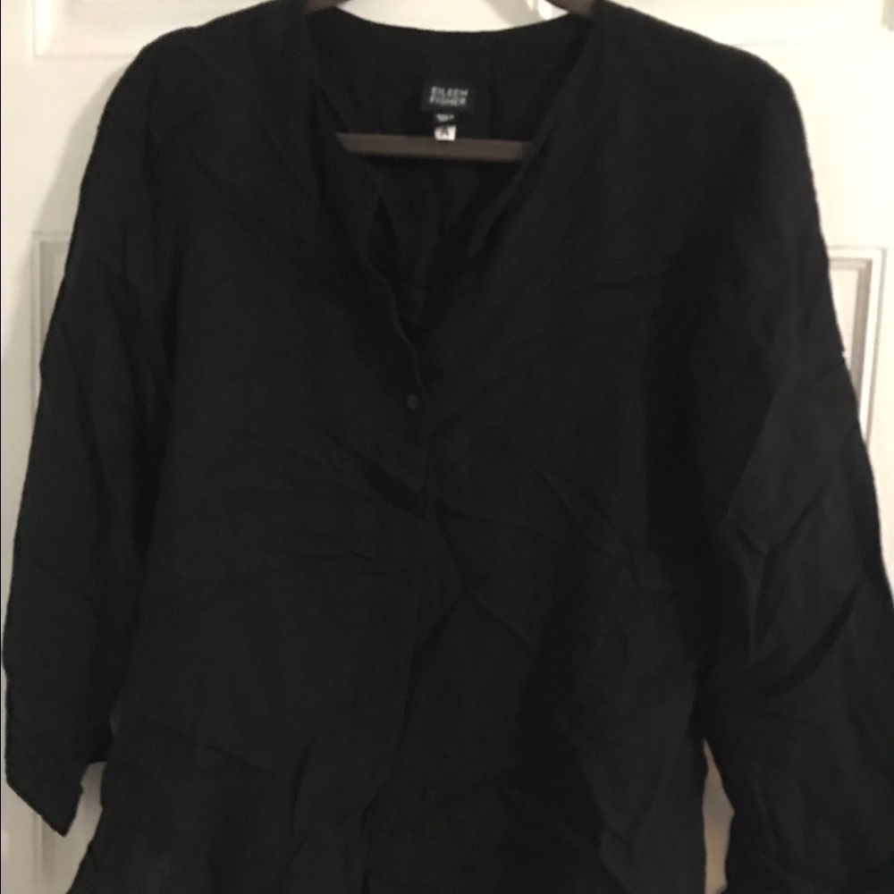 Eileen Fisher black top.pre owned as is.
