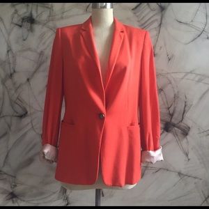 Zara Basic Bright Orange Blazer M
