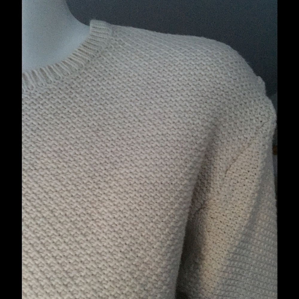 Talbots classic waffle weave long sleeve crew