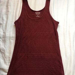 Women's Long & Lean Maroon Tank Top