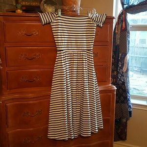 Knit off the shoulder dress