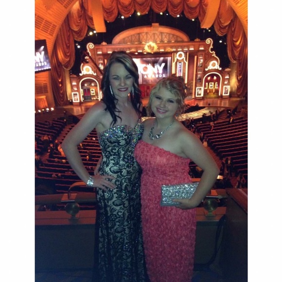 Prom/homecoming Black lace sequin evening dress - Picture 2 of 3