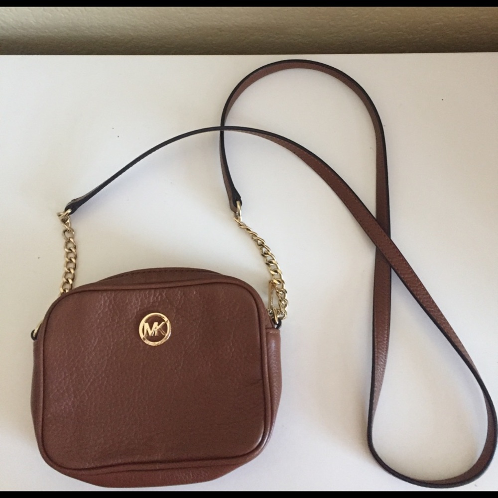Brown Michael Kors side purse