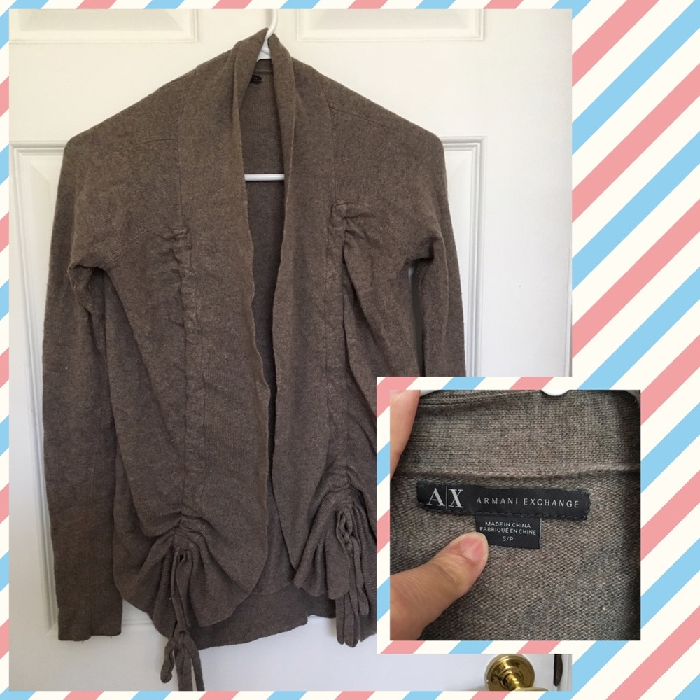 ❎Armani exchange taupe sweater shrug