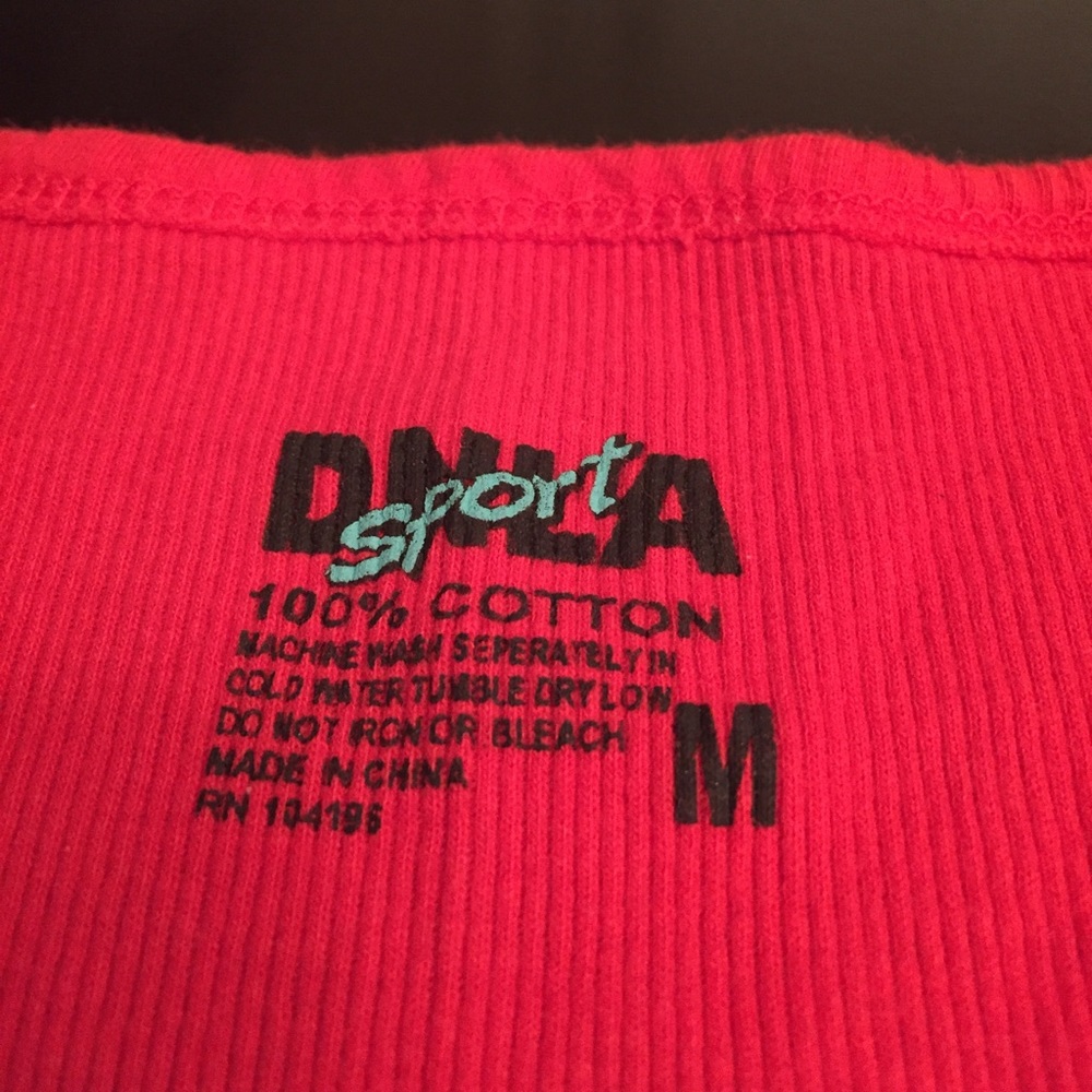 DNLA SPORT Red Tank Top • M • NWOT