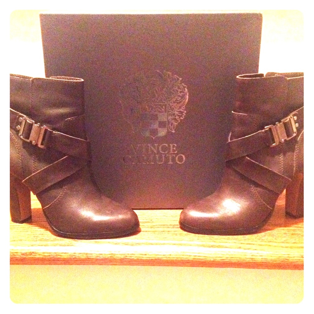 Vince Camuto Brown ankle boots.