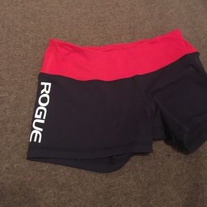 Rogue navy and red booty shorts.