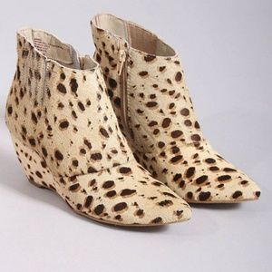 Matisse Nugent wedge booties cheetah