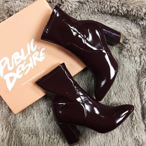 Public Desire maroon boots
