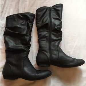 Fur-lined black boot from Payless