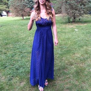 Cobalt June & Hudson Maxi Dress with Pink Bralette