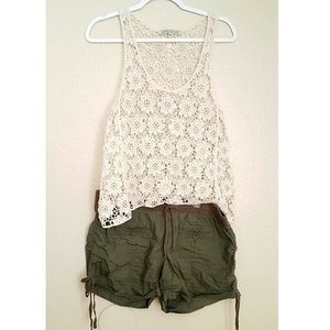 Lace Top and Cargo Shorts!