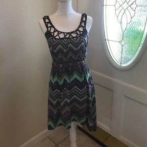 Cute multi-colored patterned summer dress.