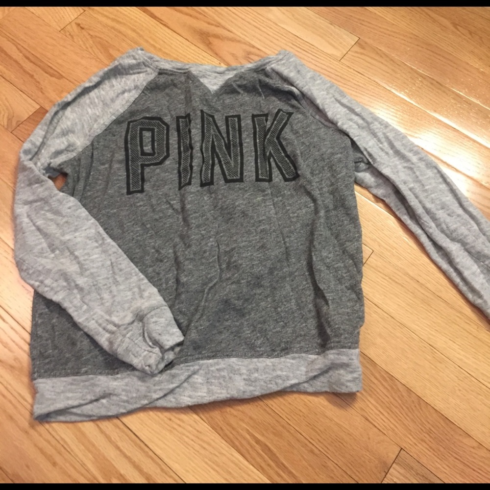 Grey VS PINK crew neck