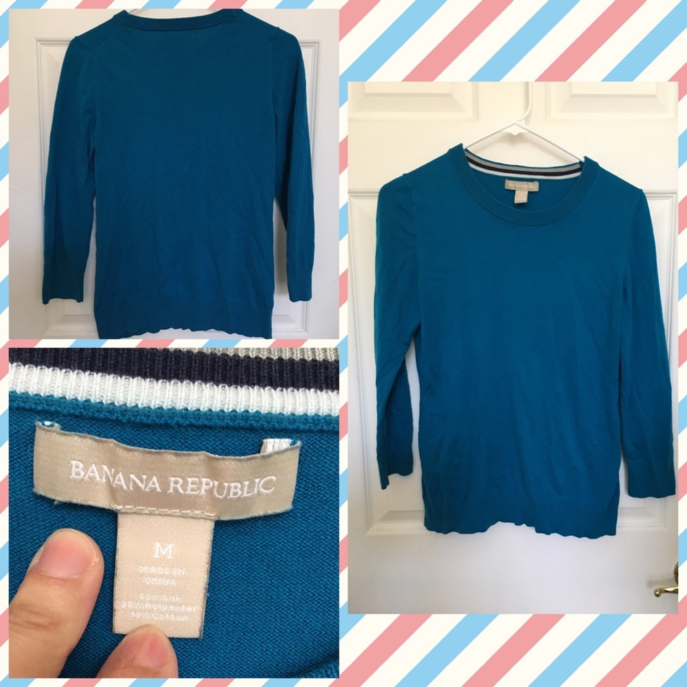 ❎Banana Republic Blue Crew Neck Pullover Sweater