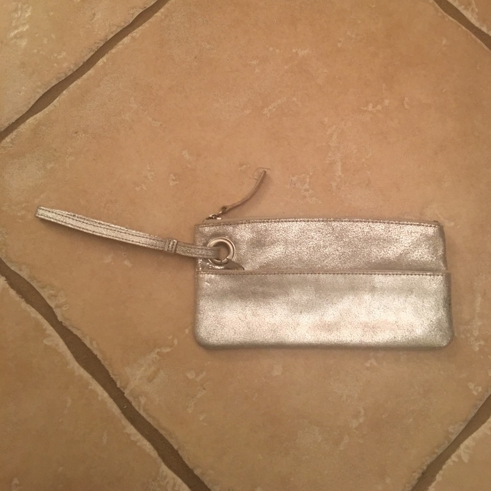 Old Navy Metallic Silver Wristlet