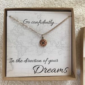 Sterling Silver compass necklace