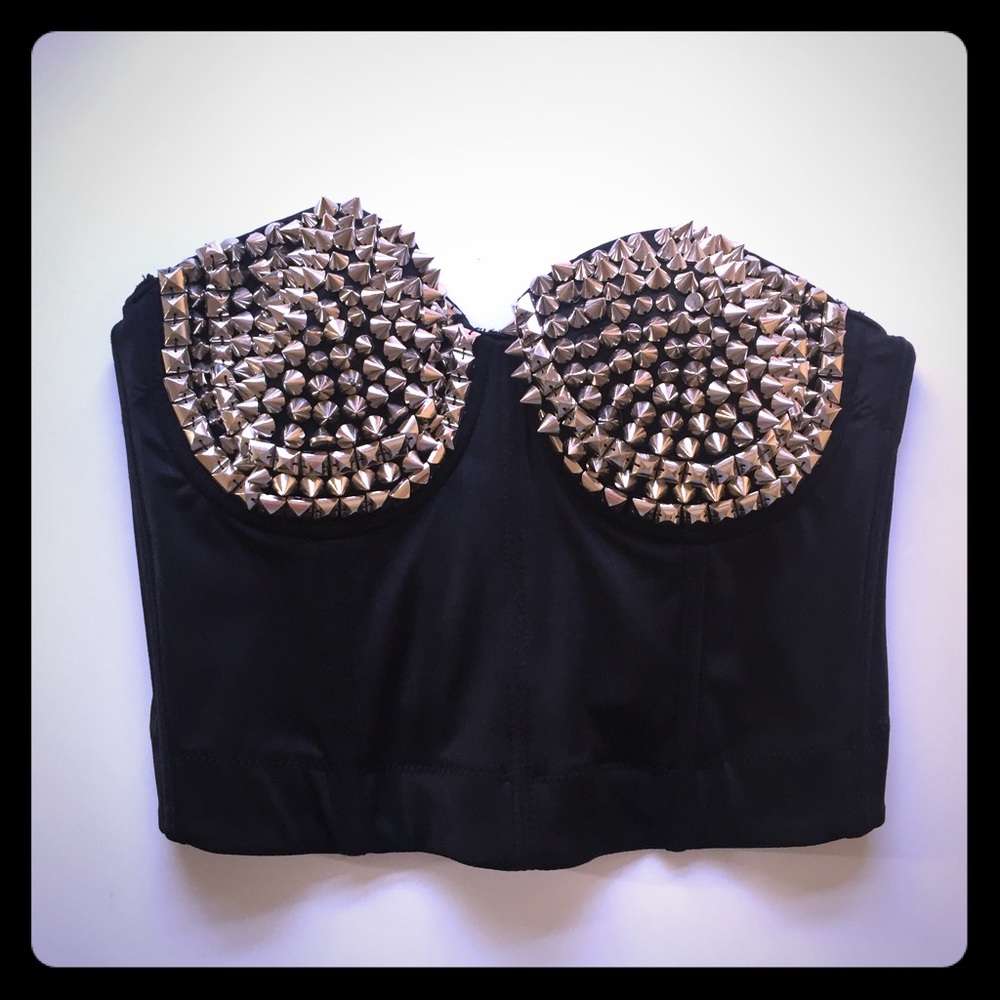Spiked boob corset
