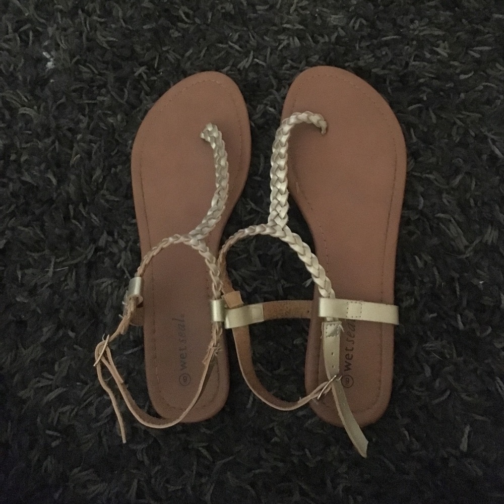 Gold sandals!