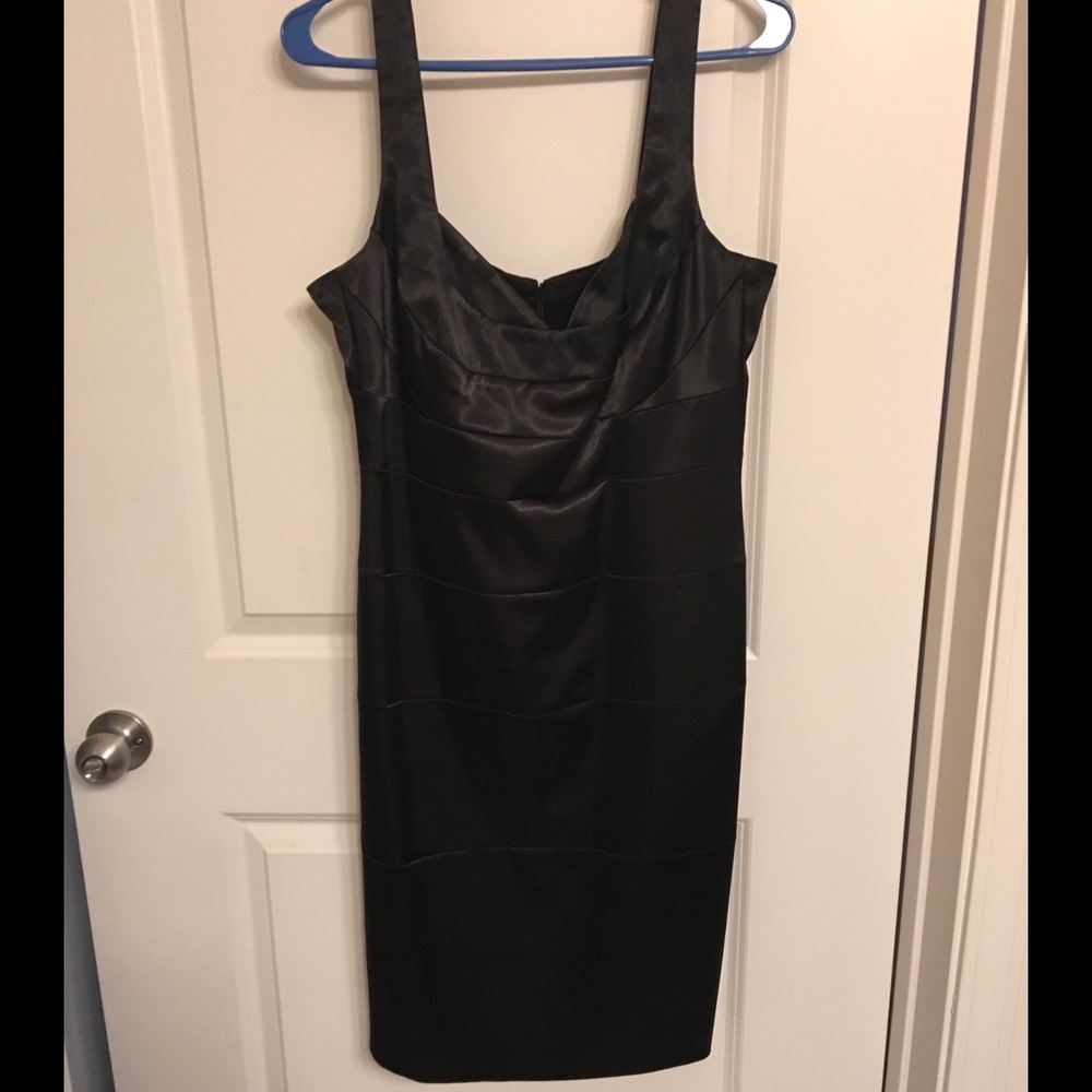 Black Satin Formal Dress