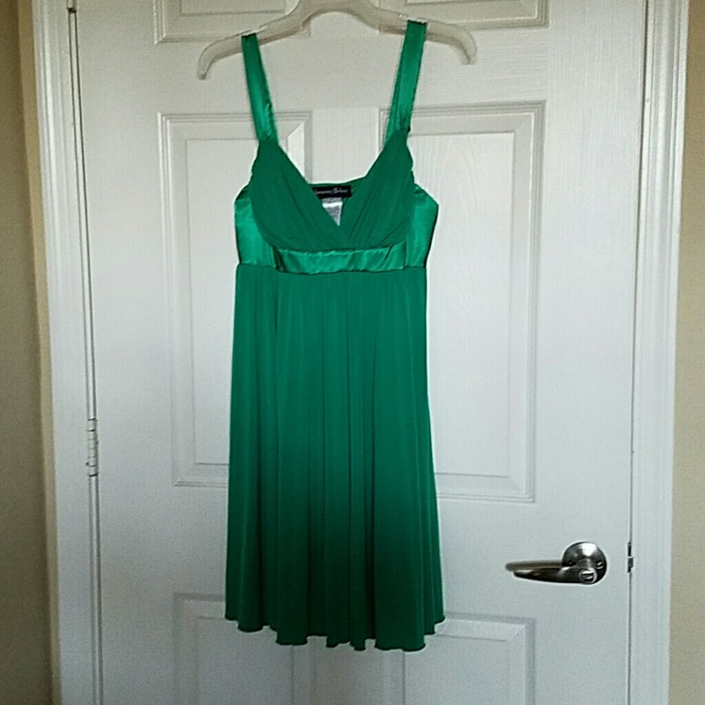 Green cocktail dress