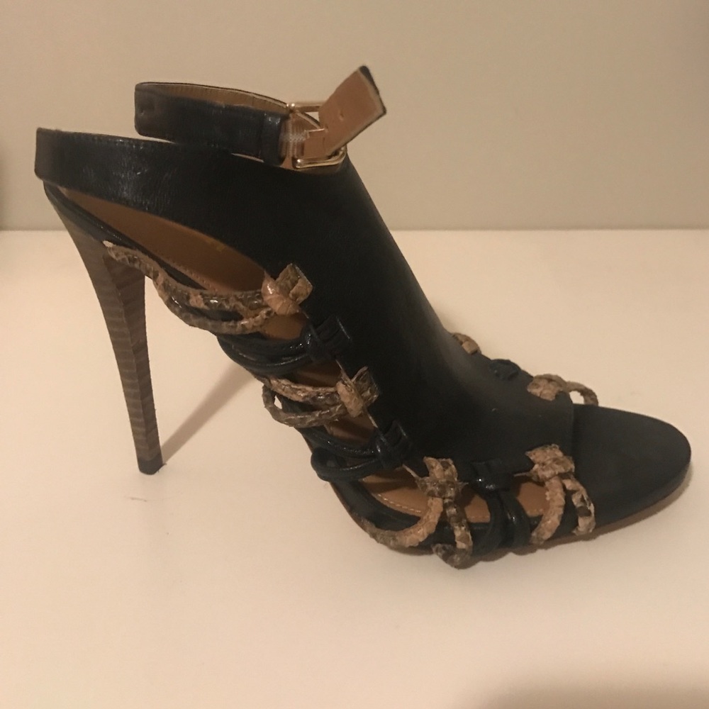Coach ankle wrap leather sandals size 9