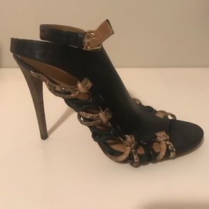 Coach ankle wrap leather sandals size 9