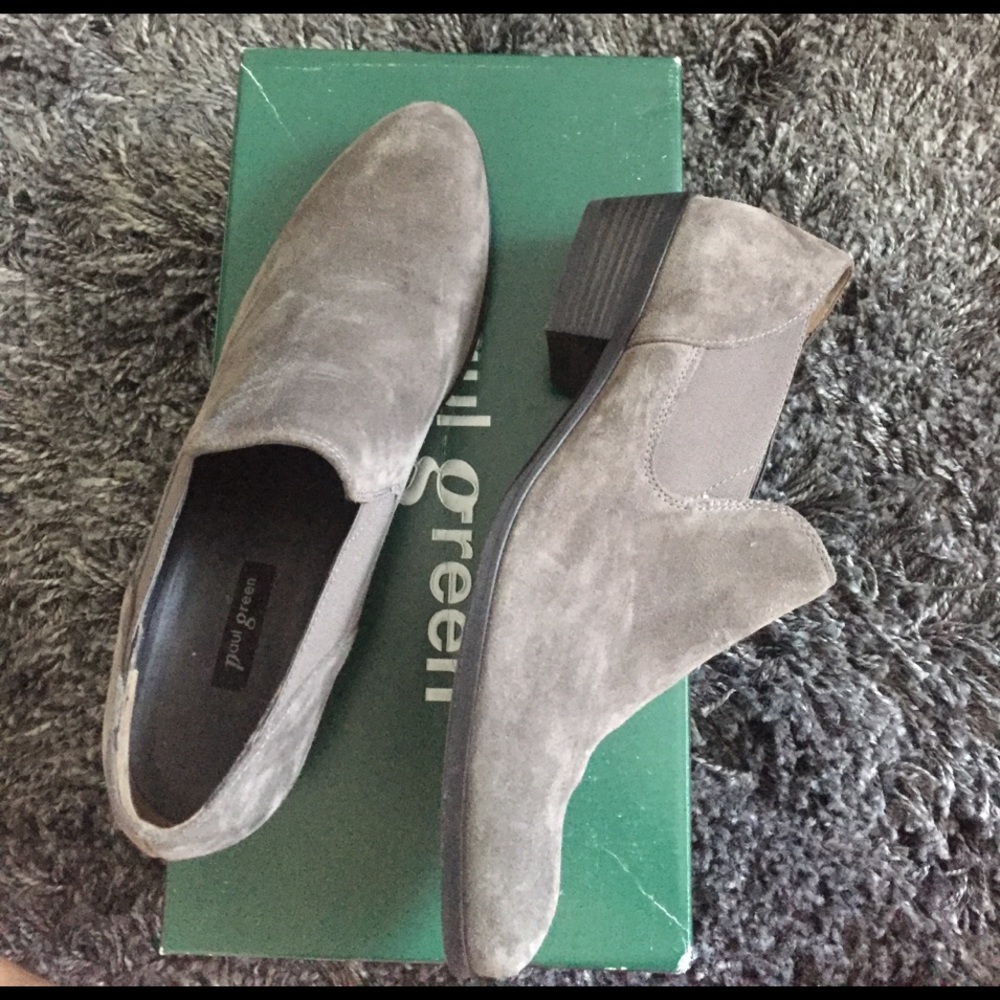Paul Green grey suede boots, size 8,5