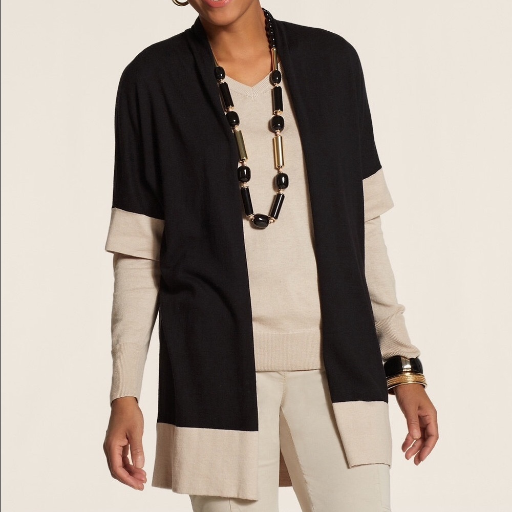 Chico's Color block Cardigan