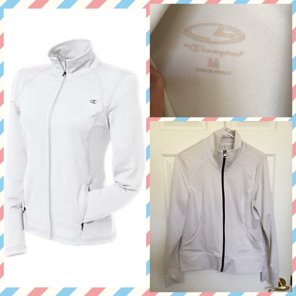 ❎Champion white jacket zip up