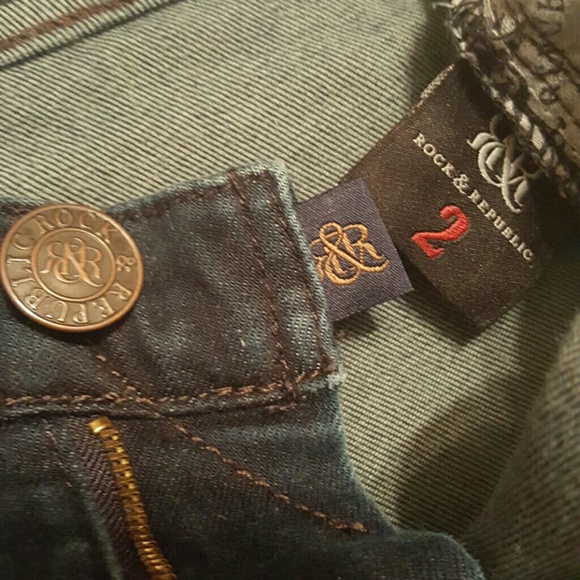 Rock & Republic soft dark Jeans size 2 - Picture 5 of 8