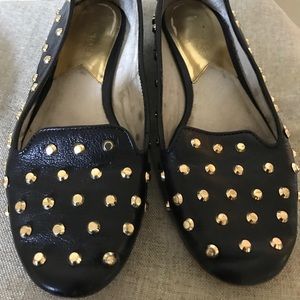 Michael Kors Gold & Black Stud Flat