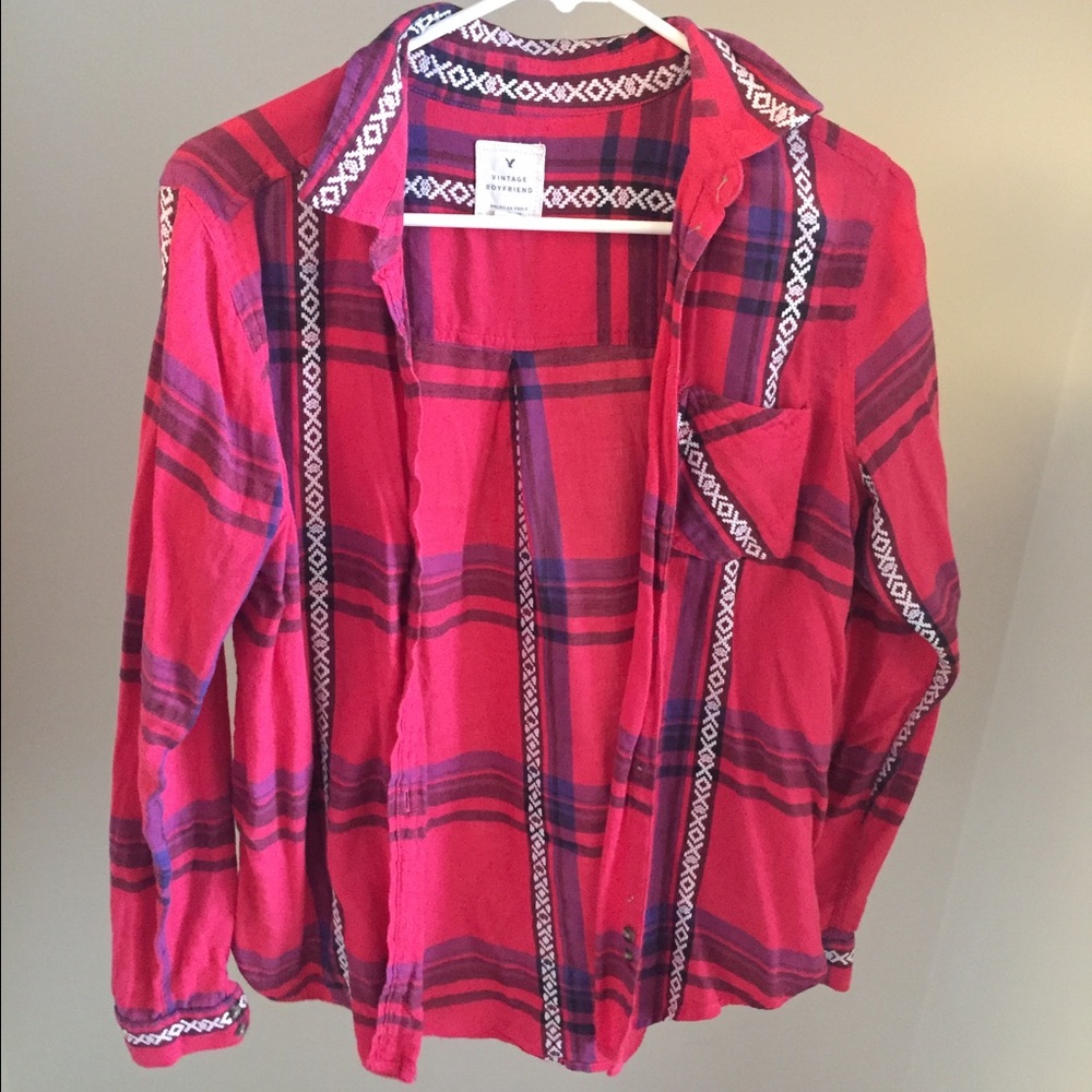 American Eagle button up plaid