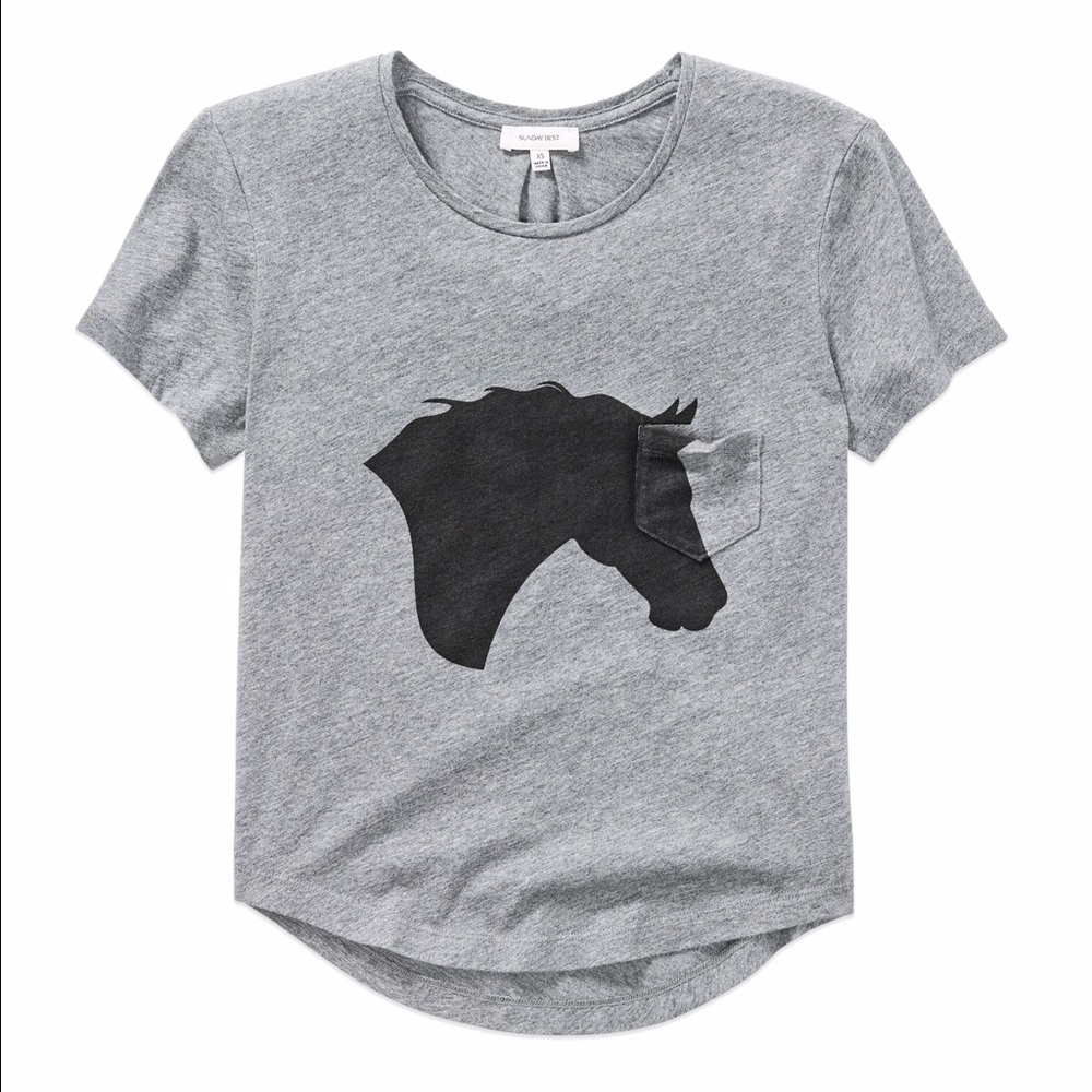 Aritzia Sunday Best horse crop top xxs