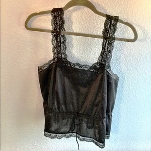 Vintage black lace camisole