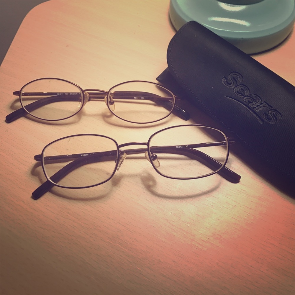 2 PAIRS! Basic glasses frames
