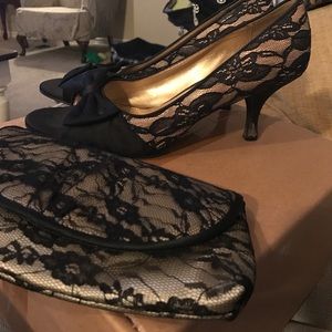 Clutch and matching heels