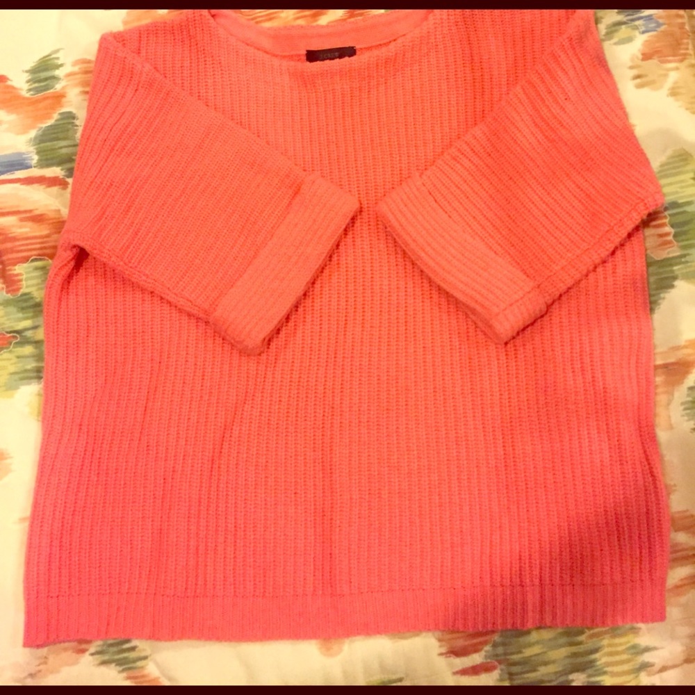 Coral J Crew sweater