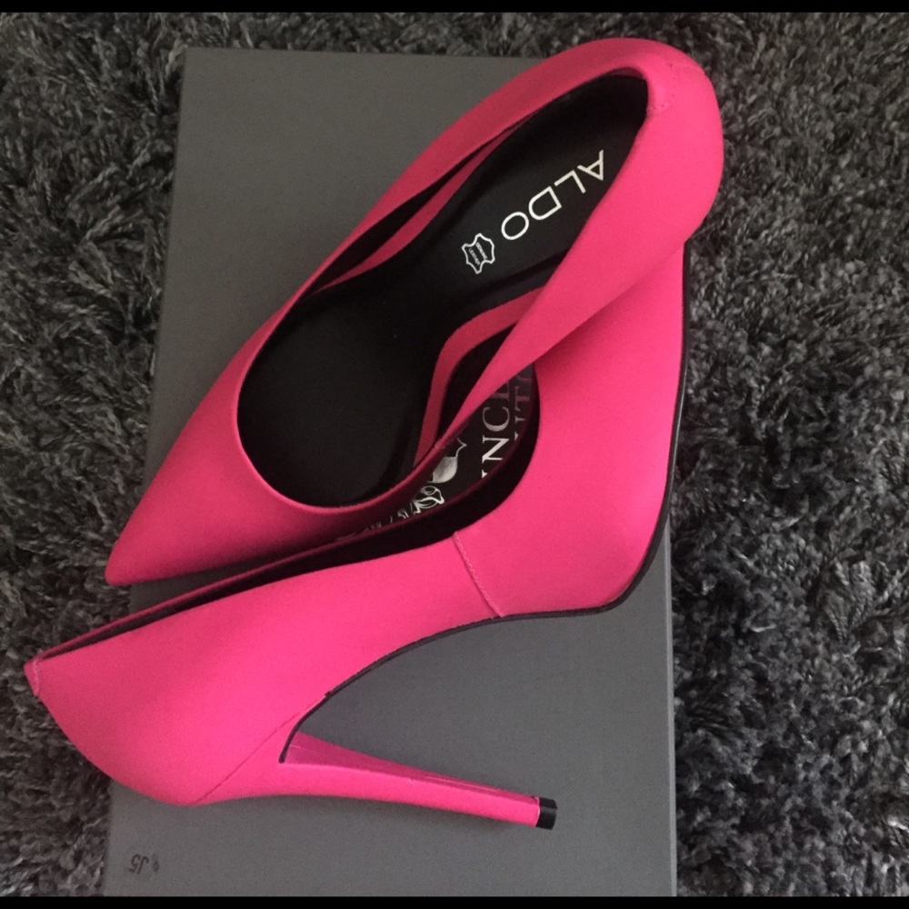 Aldo high heel shoes, pink, size 9
