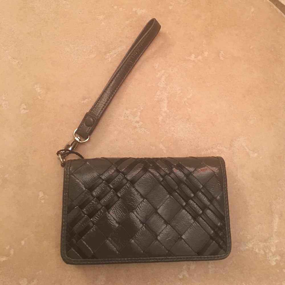 HOBO International patent leather wristlet