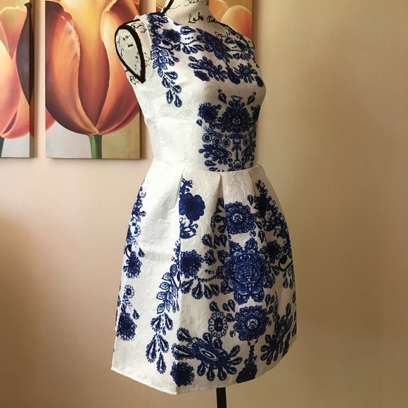 🔹LAST ONE🔹 Blue Antique Fit & Flare Dress - Picture 4 of 7