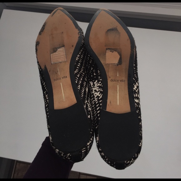 Dolce vita Brigid tweed calf hair flats - Picture 3 of 4