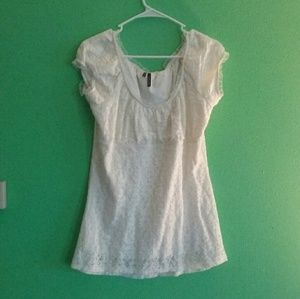 off white lace shirt