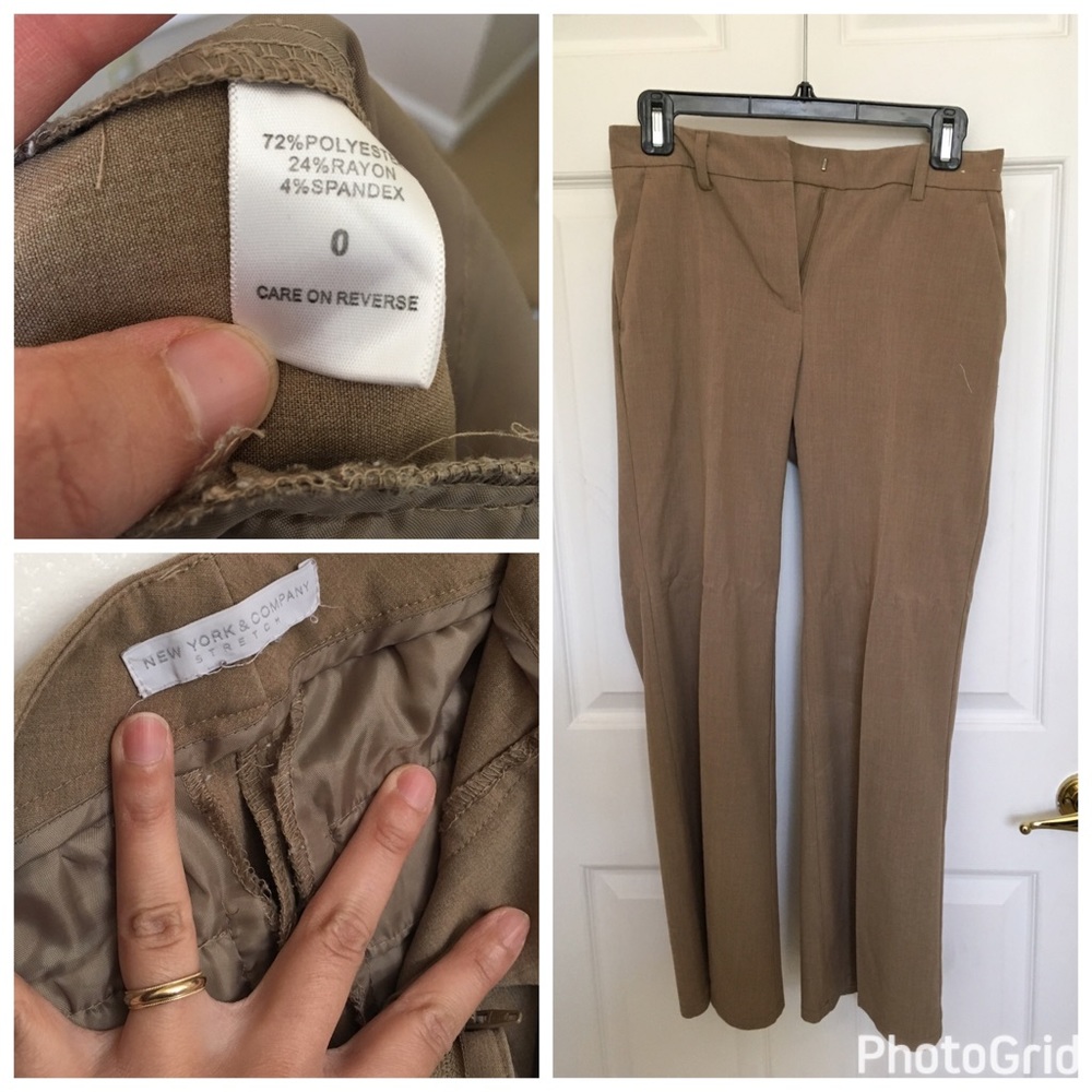 ❎NY&Co beige work slacks pants