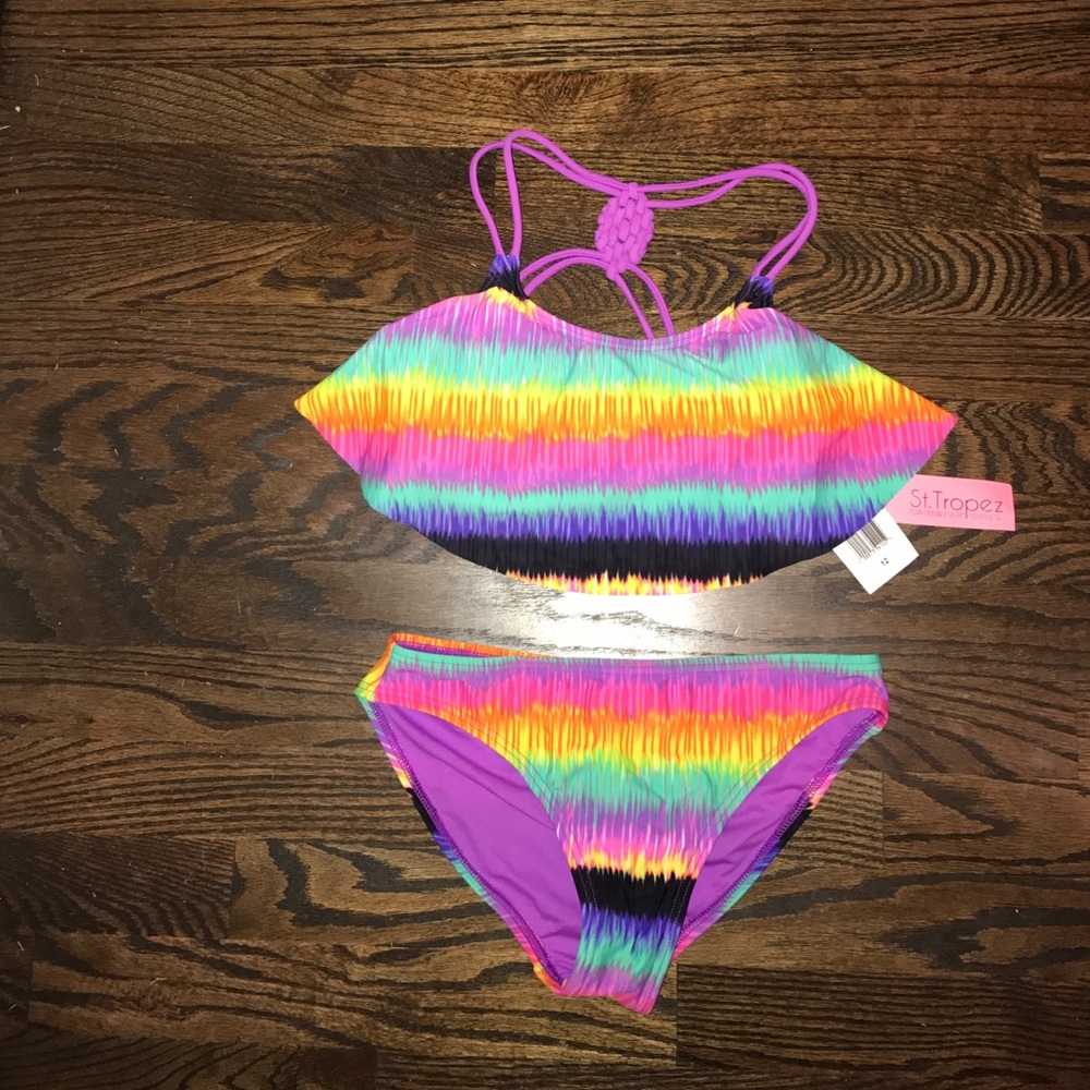 Girl's New St Tropez bikini swimsuit size 12