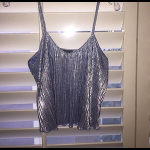 Topshop metallic crop top