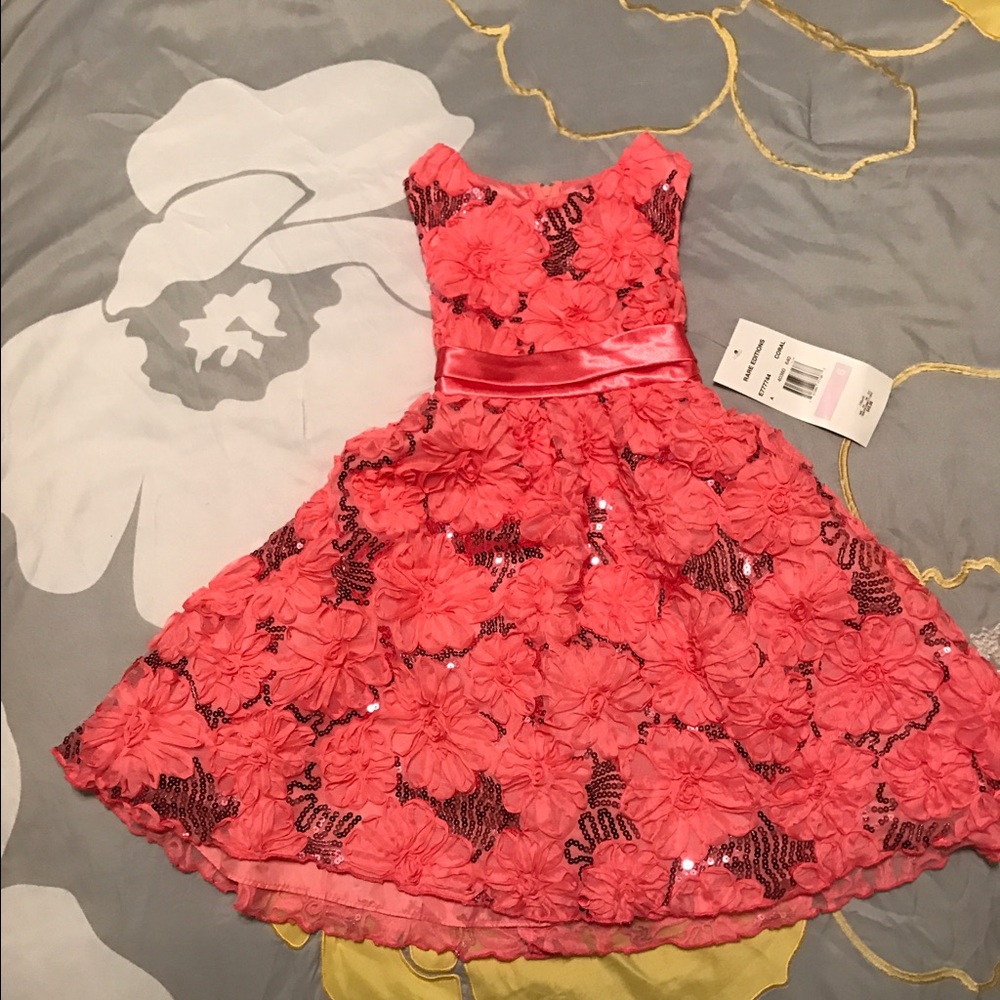Rare Editions Coral Dress