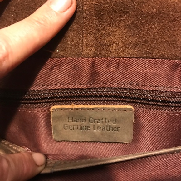 Genuine Leather Crossbody Satchel - Picture 5 of 5