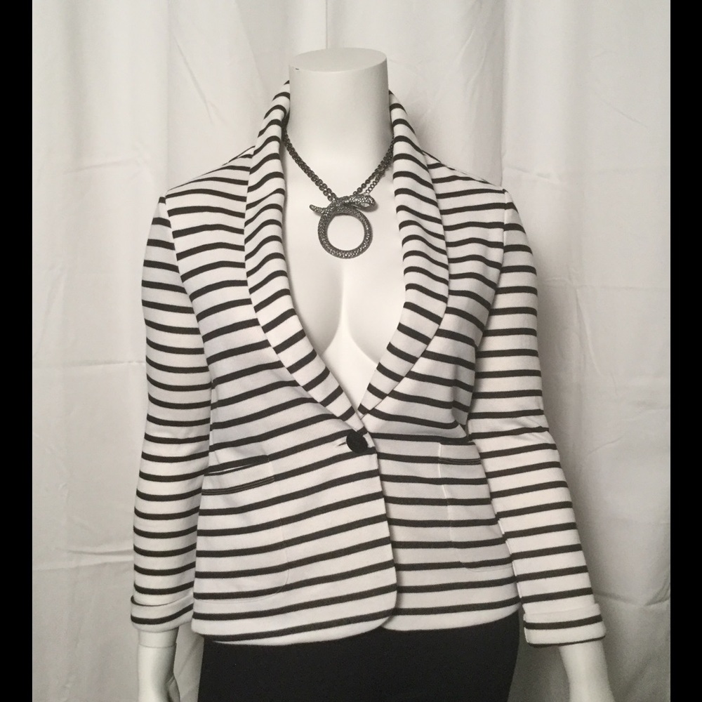 NWOT Sanctuary Striped Blazer Black & Off White